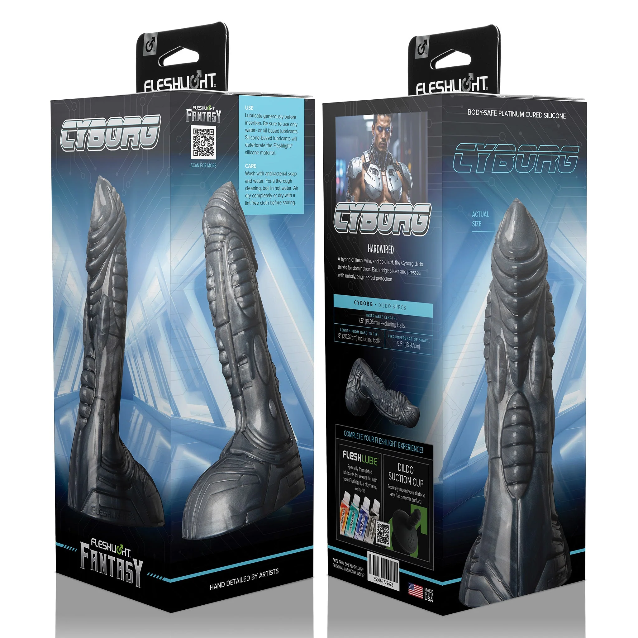 Cyborg Dildo (Silver) - Image 5